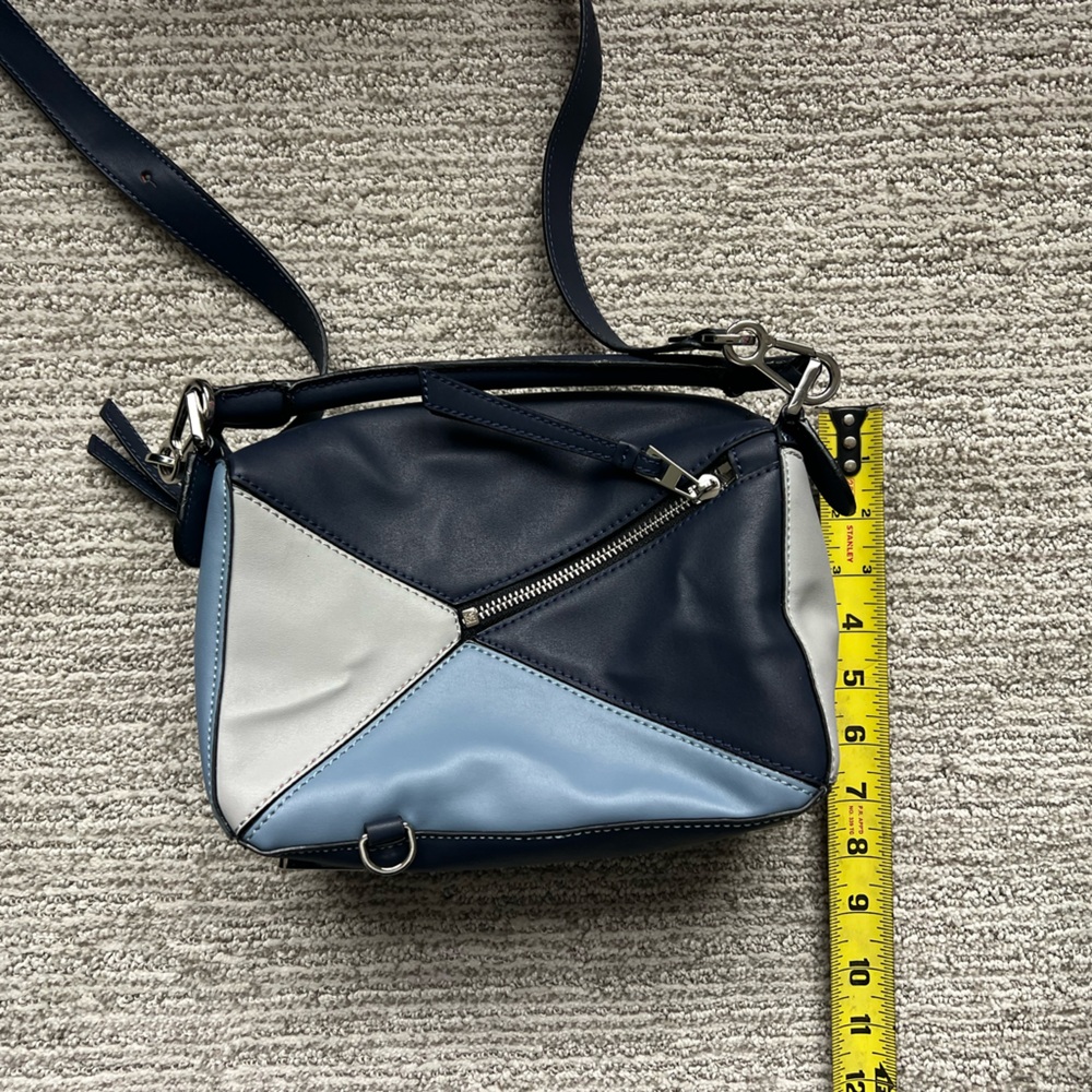 Blue Puzzle Bag Fashion Geometric Crossbody in Light Blue, Navy - Picture 8 of 15